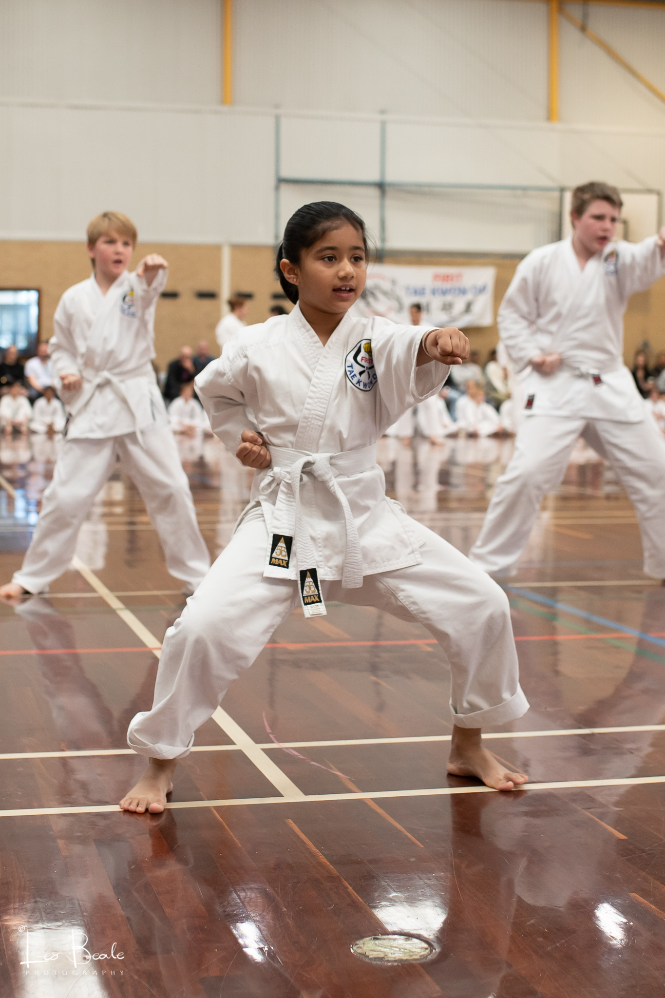 First Taekwondo Perth girl horse riding stance punch First Taekwondo Perth girl horse riding stance punch
