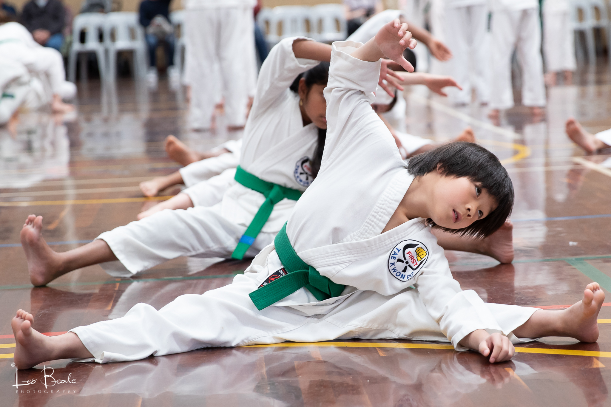 First Taekwondo Perth boy stretching First Taekwondo Perth boy stretching
